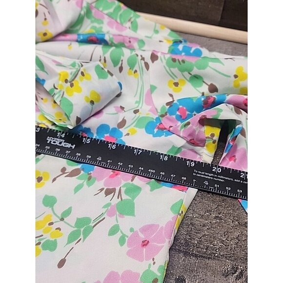 Vintage 70's JC Penny womans Bow collar Floral Blouse Office Geek Grandma Core - Picture 7 of 9